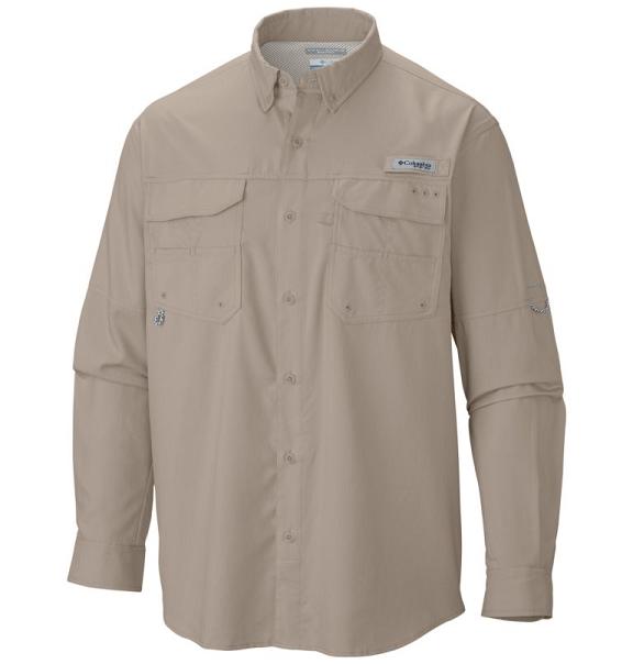 Columbia PFG Blood and Guts Shirts Khaki For Men's NZ41203 New Zealand